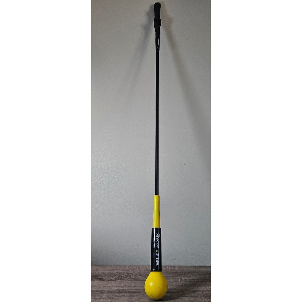 SKLZ Gold Flex 48 Inch Golf Swing Trainer Weighted Tempo Strength Practice Aid